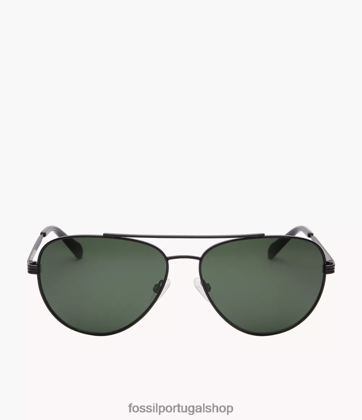 Fossil homens óculos de sol aviador langley verde acessório 40NJ6Z2011