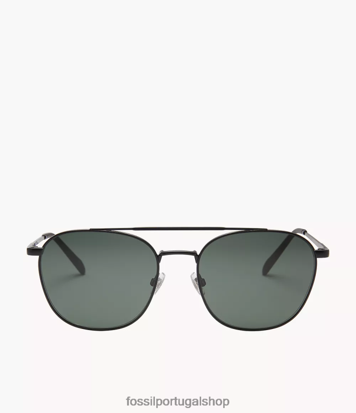 Fossil homens óculos de sol redondos chandler verde acessório 40NJ6Z2051