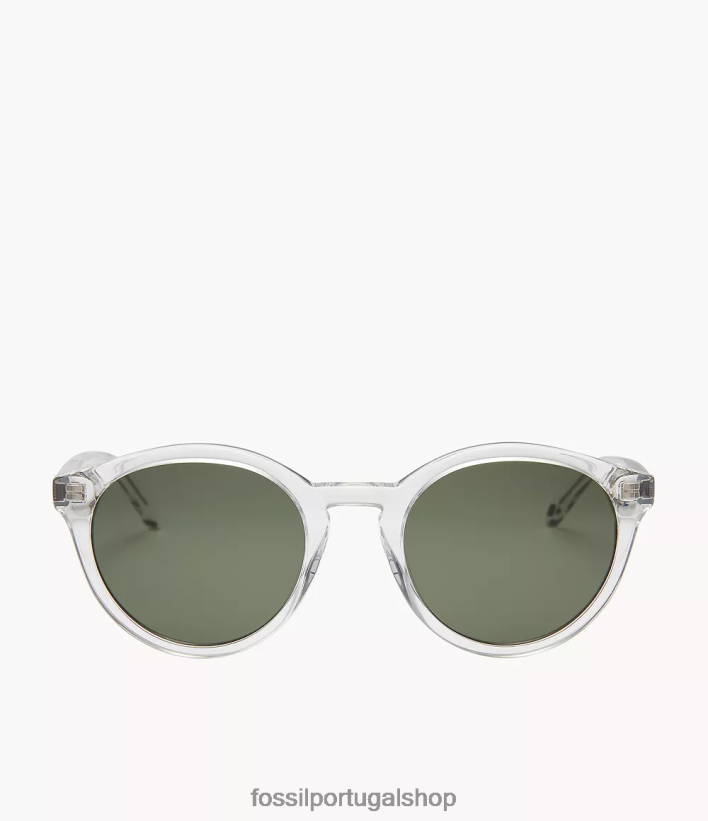 Fossil homens óculos de sol redondos wren verde acessório 40NJ6Z2056