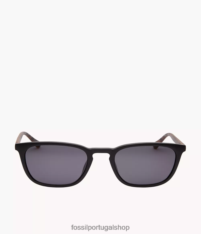 Fossil homens óculos de sol retângulo anderson cinza acessório 40NJ6Z2013
