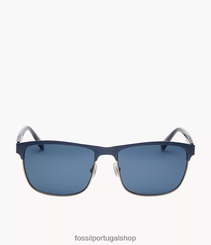 Fossil homens óculos de sol retângulo devin azul acessório 40NJ6Z2070