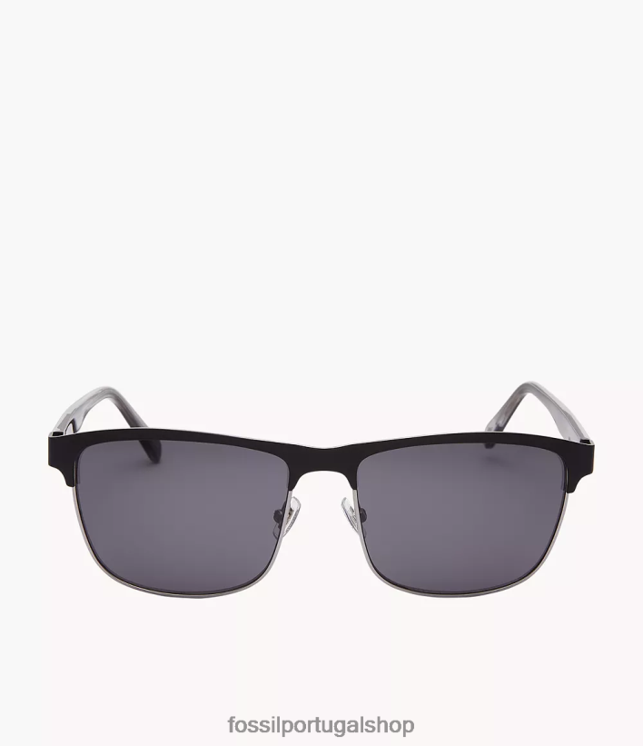 Fossil homens óculos de sol retângulo devin cinza acessório 40NJ6Z2062