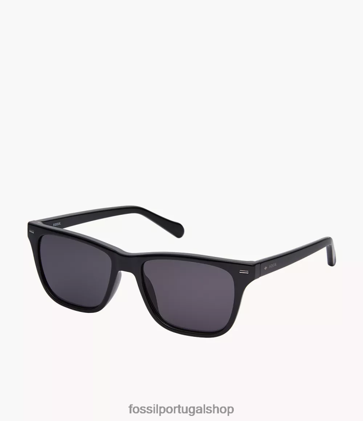 Fossil homens óculos de sol retângulo wells cinza acessório 40NJ6Z2036