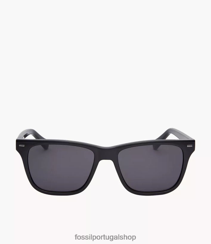 Fossil homens óculos de sol retângulo wells cinza acessório 40NJ6Z2036