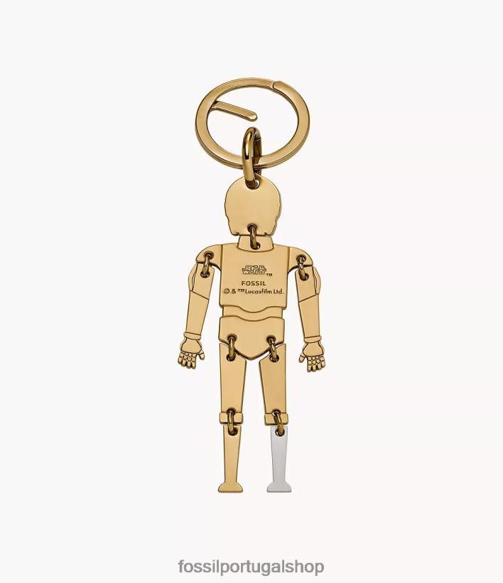 Fossil homens chaveiro de guerra nas estrelas c-3po ouro acessório 40NJ6Z2009