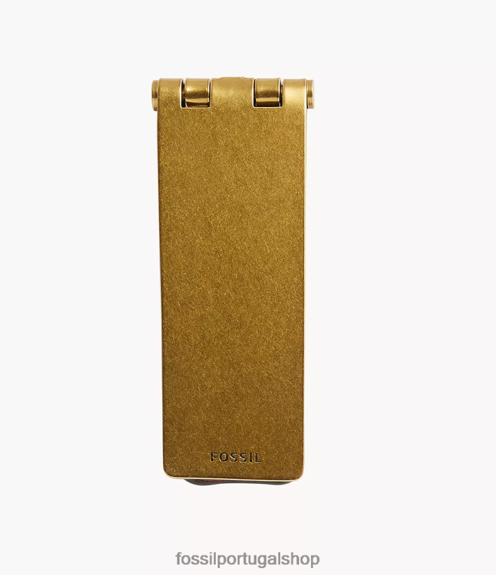 Fossil homens clipe de dinheiro para presente marrom acessório 40NJ6Z2047