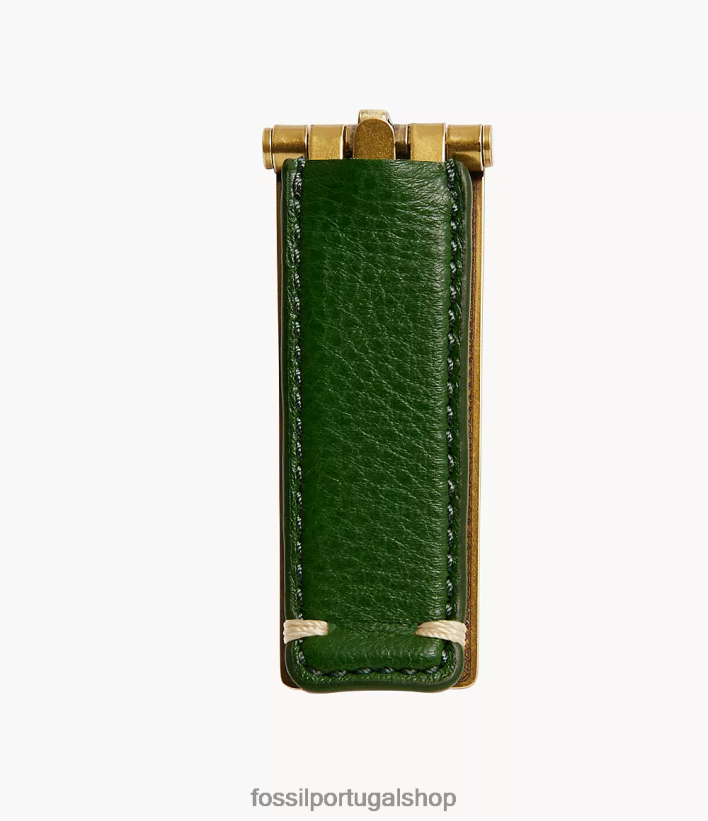 Fossil homens clipe de dinheiro para presente verde acessório 40NJ6Z2040