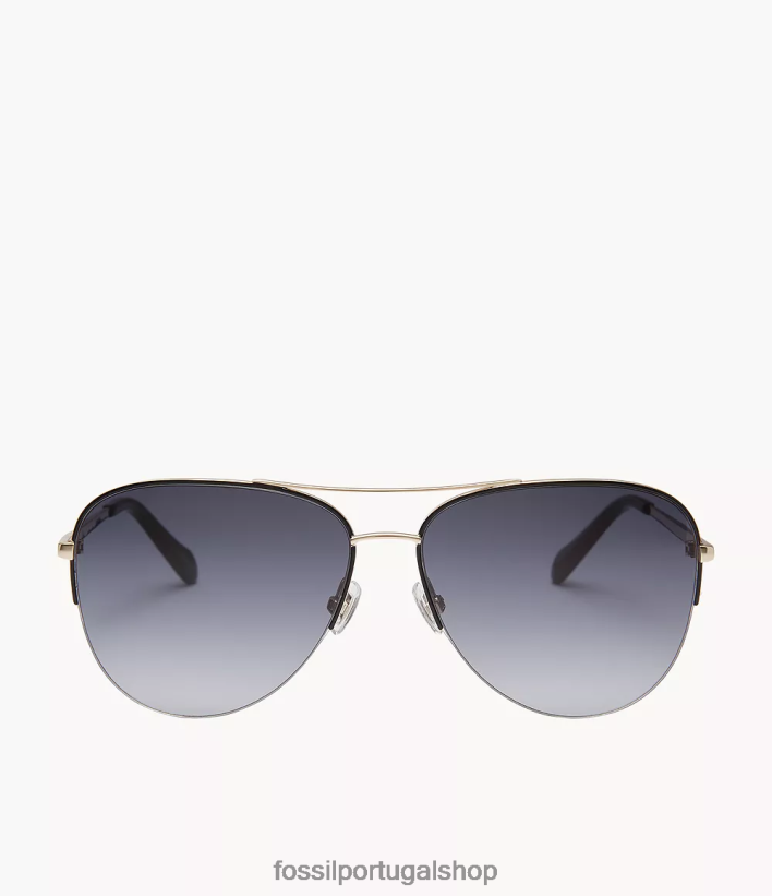 Fossil mulheres óculos de sol aviador tiana cinza acessório 40NJ6Z1986