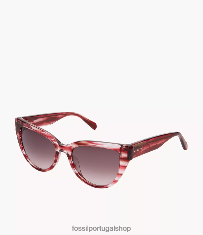 Fossil mulheres óculos de sol norah olho de gato Borgonha acessório 40NJ6Z2000
