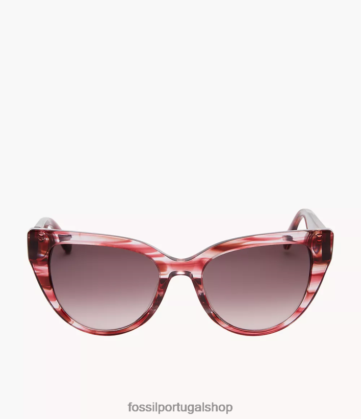 Fossil mulheres óculos de sol norah olho de gato Borgonha acessório 40NJ6Z2000