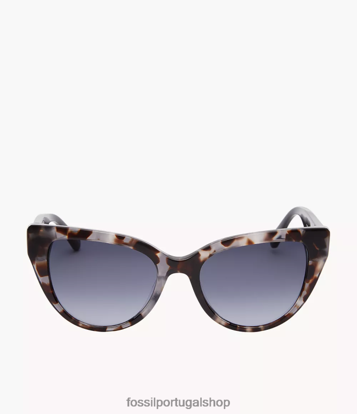 Fossil mulheres óculos de sol norah olho de gato cinza acessório 40NJ6Z1982