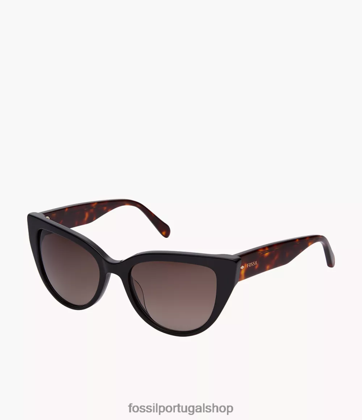 Fossil mulheres óculos de sol norah olho de gato marrom acessório 40NJ6Z1990