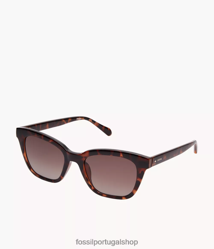 Fossil mulheres óculos de sol quadrados britteny marrom acessório 40NJ6Z1961