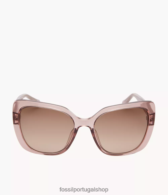 Fossil mulheres óculos de sol quadrados cat marrom acessório 40NJ6Z1977