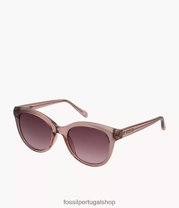 Fossil mulheres óculos de sol redondos celina marrom acessório 40NJ6Z1979