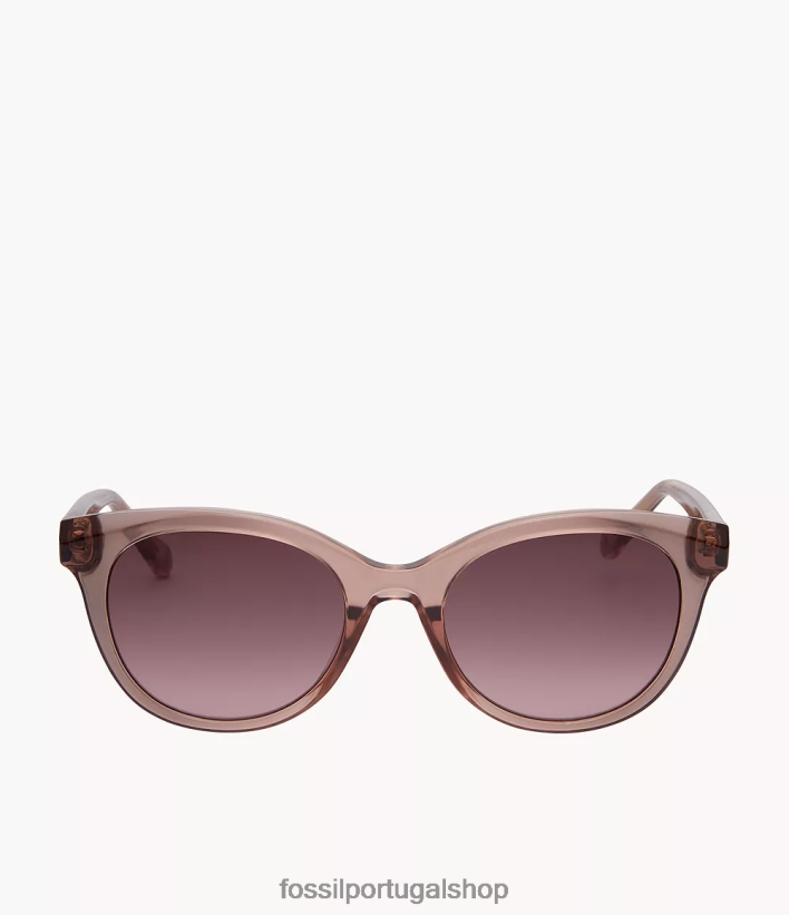 Fossil mulheres óculos de sol redondos celina marrom acessório 40NJ6Z1979