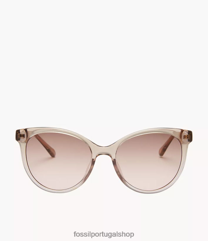 Fossil mulheres óculos de sol redondos rileigh marrom/rosa acessório 40NJ6Z1970