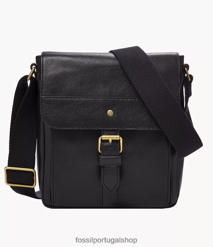 Fossil homens correio de milhas preto bolsa 40NJ6Z1654