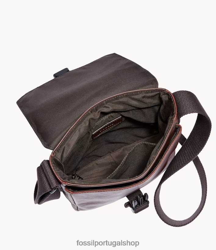 Fossil homens correio oeste marrom escuro bolsa 40NJ6Z1646