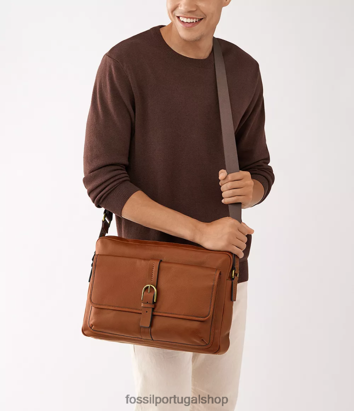 Fossil homens mensageiro camden marrom bolsa 40NJ6Z1620