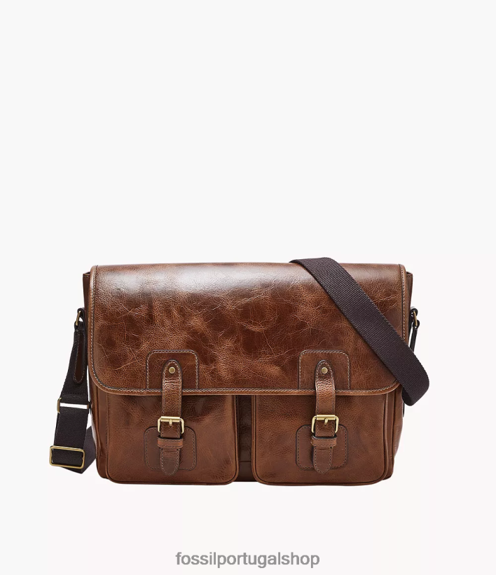 Fossil homens mensageiro de greenville conhaque bolsa 40NJ6Z1615