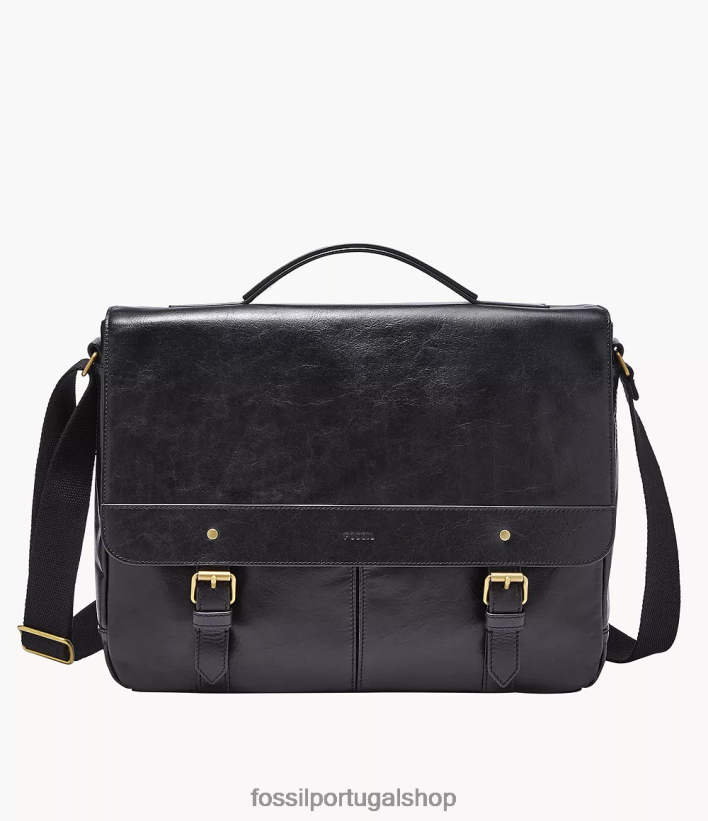 Fossil homens mensageiro de milhas preto bolsa 40NJ6Z1640