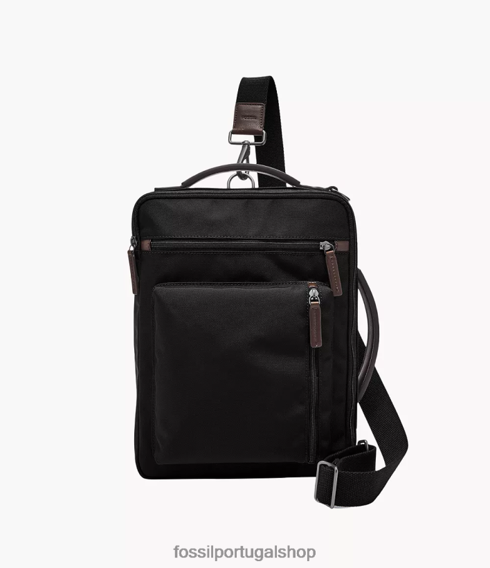 Fossil homens viajante buckner preto bolsa 40NJ6Z1622