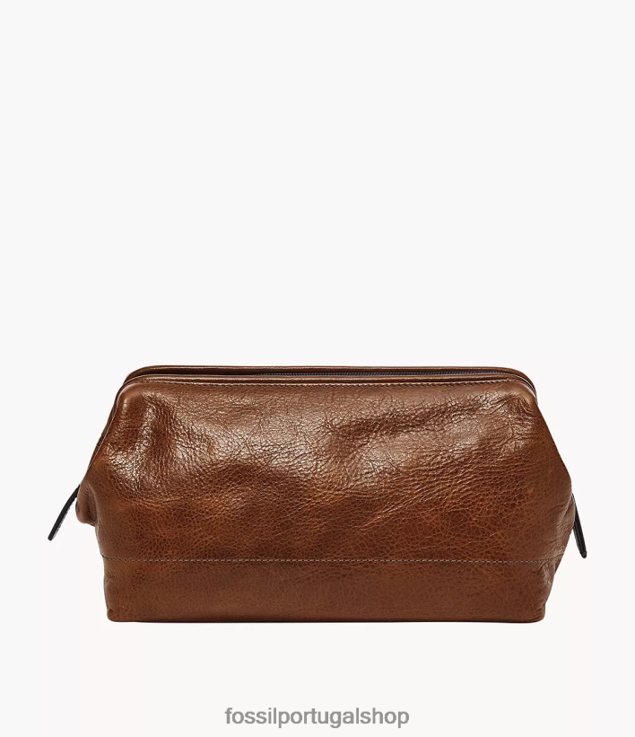 Fossil homens kit de barbear emoldurado para viagem conhaque bolsa 40NJ6Z2015