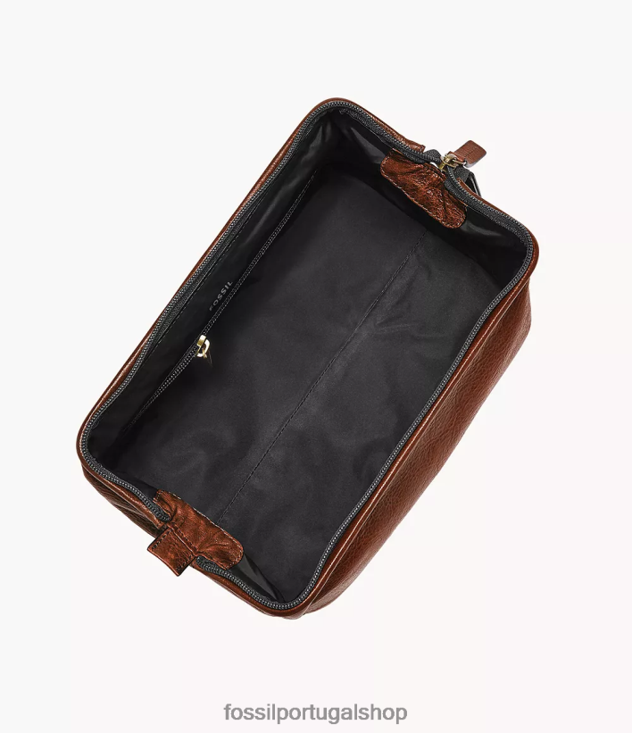Fossil homens kit de barbear emoldurado para viagem conhaque bolsa 40NJ6Z2015