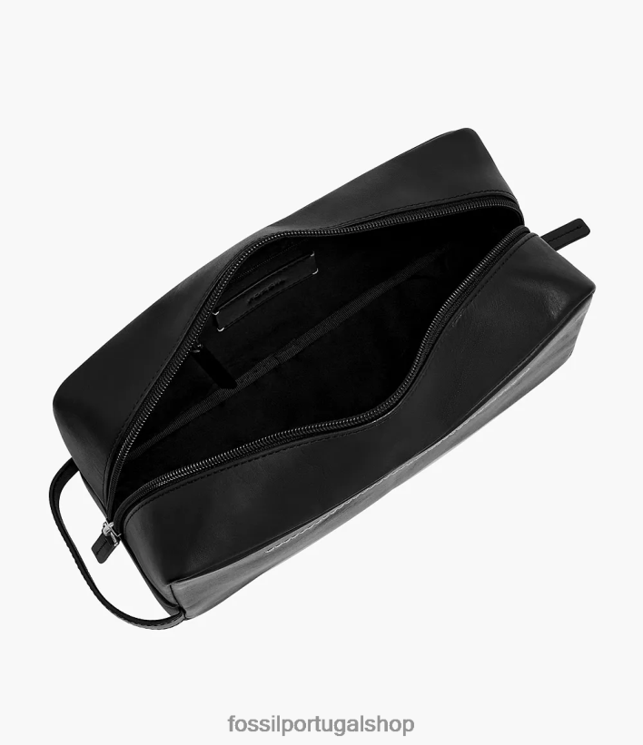 Fossil homens kit de barbear de alça única westover preto bolsa 40NJ6Z2007