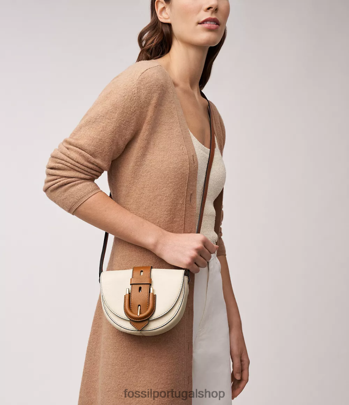 Fossil mulheres Harwell pequena aba crossbody branco bolsa 40NJ6Z327