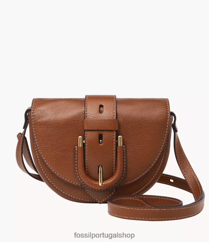 Fossil mulheres Harwell pequena aba crossbody marrom bolsa 40NJ6Z325