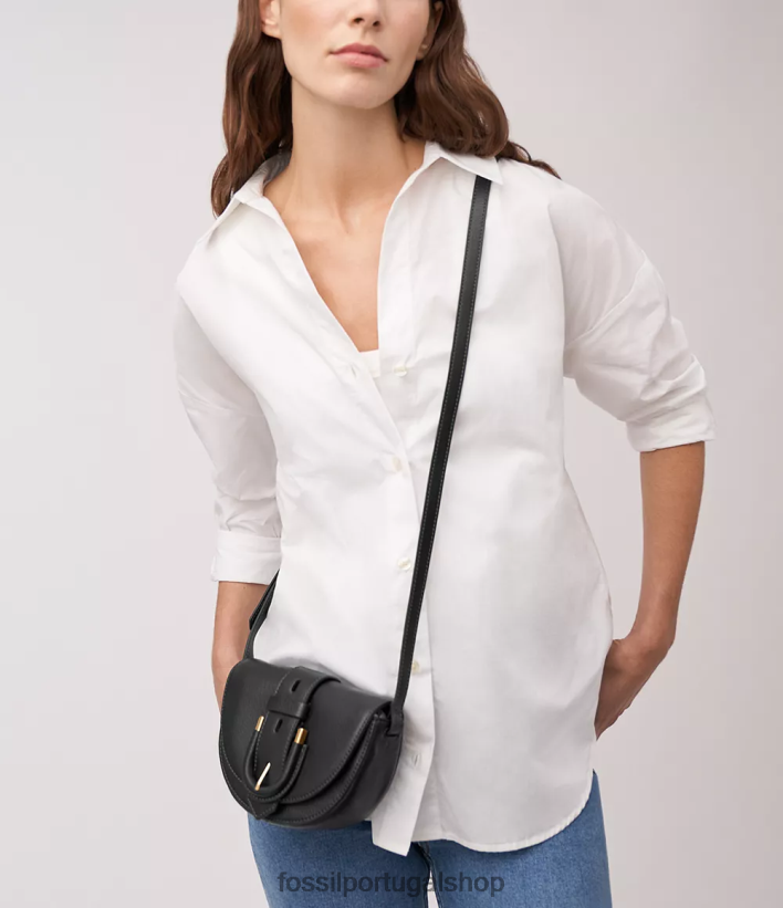 Fossil mulheres Harwell pequena aba crossbody preto bolsa 40NJ6Z324