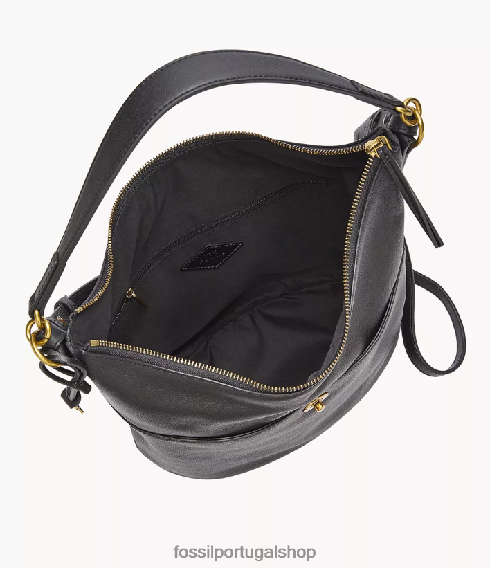 Fossil mulheres Talulla Hobo preto bolsa 40NJ6Z533