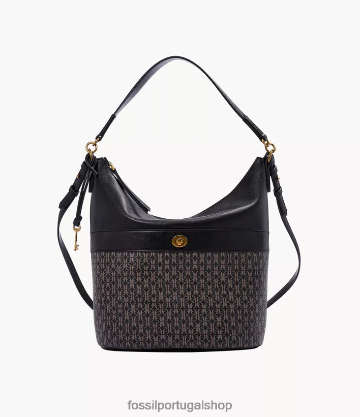 Fossil mulheres Talulla Hobo preto bolsa 40NJ6Z577