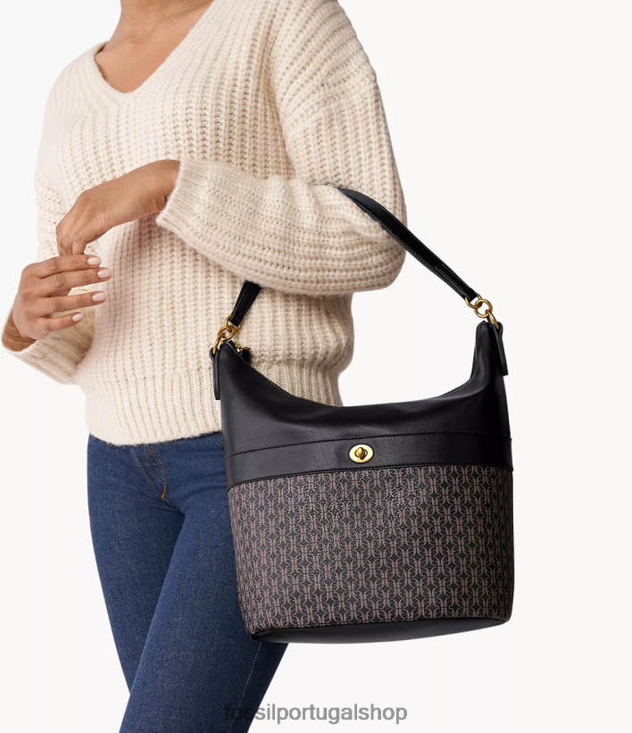 Fossil mulheres Talulla Hobo preto bolsa 40NJ6Z577