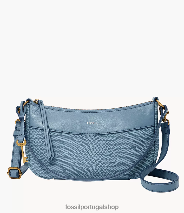 Fossil mulheres baguete skylar azul bolsa 40NJ6Z654