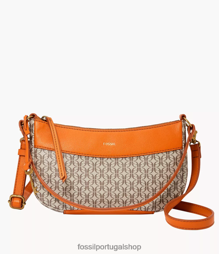 Fossil mulheres baguete skylar laranja bolsa 40NJ6Z508