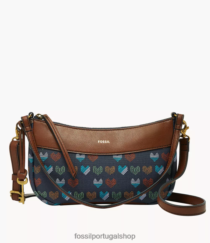 Fossil mulheres baguete skylar marinha bolsa 40NJ6Z480