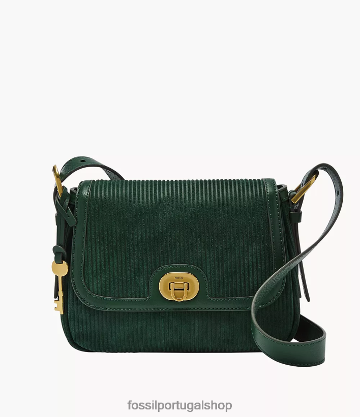 Fossil mulheres bolsa crossbody com aba pequena harper verde bolsa 40NJ6Z489