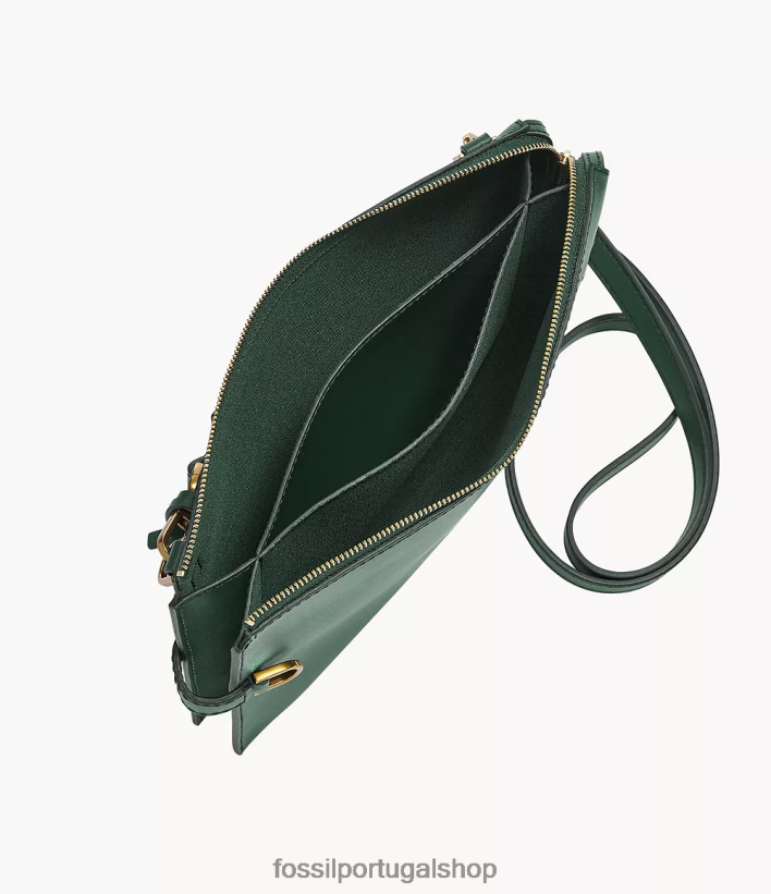 Fossil mulheres bolsa crossbody de couro kier cactus verde bolsa 40NJ6Z671