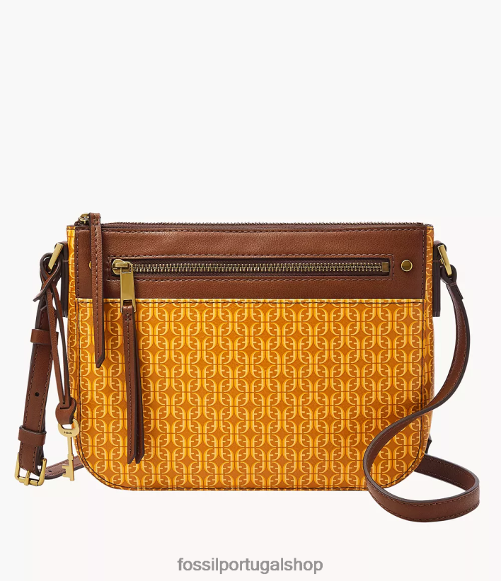 Fossil mulheres bolsa crossbody farrah amarelo bolsa 40NJ6Z735