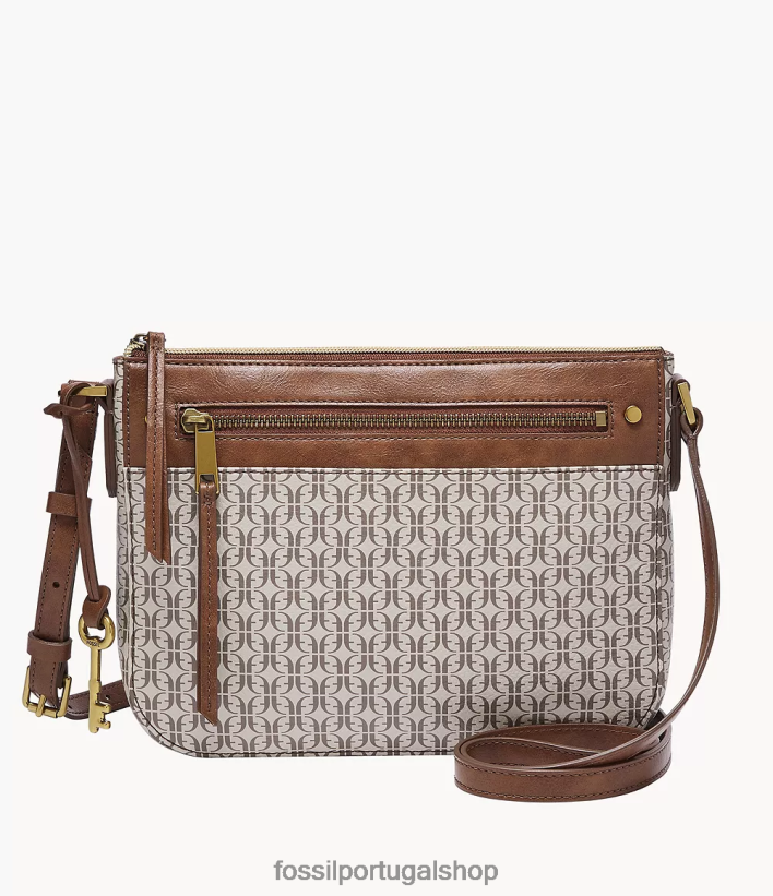 Fossil mulheres bolsa crossbody farrah cáqui bolsa 40NJ6Z403