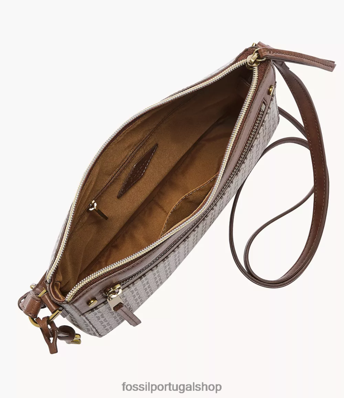 Fossil mulheres bolsa crossbody farrah cáqui bolsa 40NJ6Z403