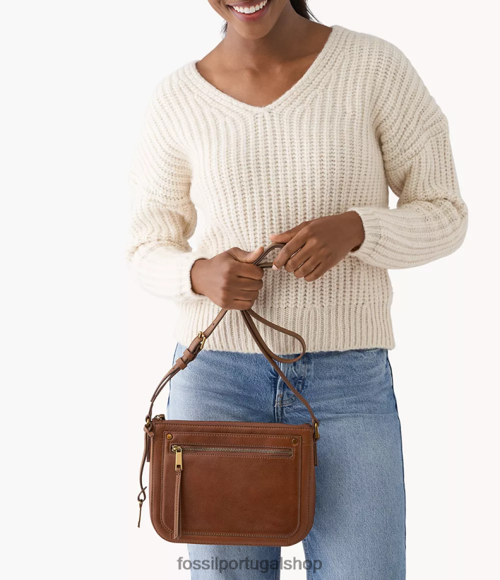 Fossil mulheres bolsa crossbody farrah marrom bolsa 40NJ6Z626