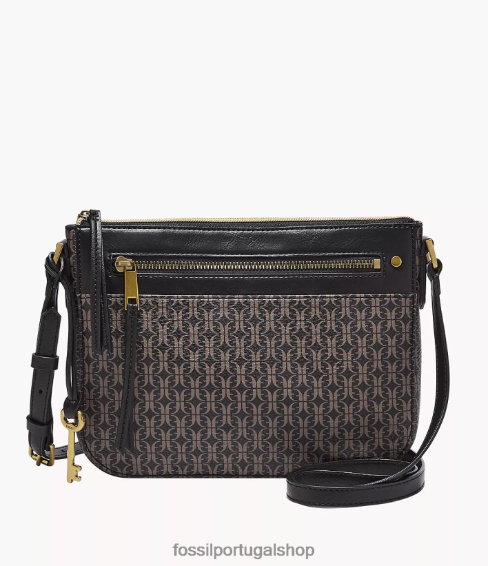 Fossil mulheres bolsa crossbody farrah preto bolsa 40NJ6Z408