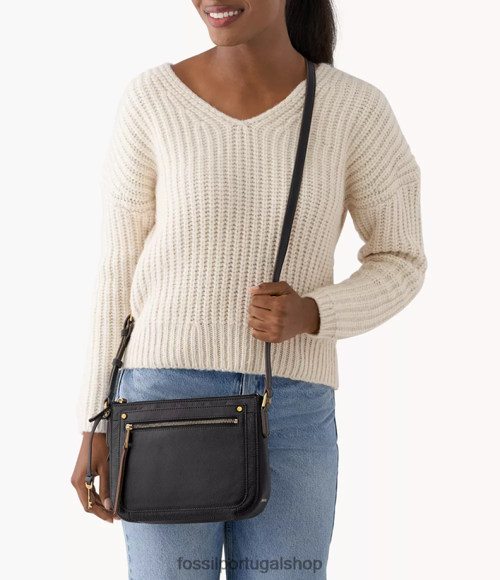 Fossil mulheres bolsa crossbody farrah preto bolsa 40NJ6Z592
