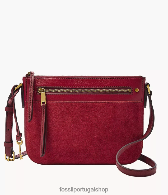 Fossil mulheres bolsa crossbody farrah vermelho bolsa 40NJ6Z473