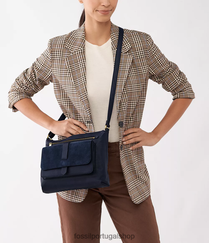 Fossil mulheres bolsa crossbody kinley azul bolsa 40NJ6Z729