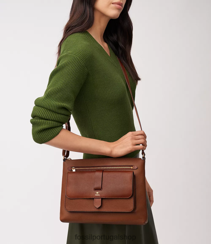 Fossil mulheres bolsa crossbody kinley marrom bolsa 40NJ6Z441